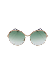 Angelina's Elie Saab ES 011S Gold Round Sunglasses